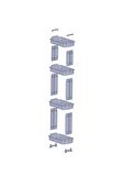 Motek MR-04 4'lü Raf Çok Amaçlı Dekoratif Modern Organizer Antrasit