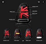 Mini cooper r56 stop lambası ledli british flag 2008 / 2014