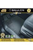 Sahler Renault Clio 5 2020+ Uyumlu 4.5D Kauçuk Oto Paspas Seti