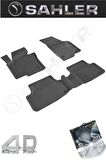 Sahler Volkswagen Tiguan 2007-2015 Uyumlu 4.5D Havuzlu Oto Paspas Seti