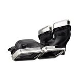Mercedes w212 amg egzoz ucu set krom 4 çıkış kare