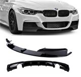 Bmw F30 ön tampon lip ve arka difüzör set piano black m-performance