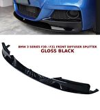 Bmw F30 ön tampon lip ve arka difüzör set piano black m-performance