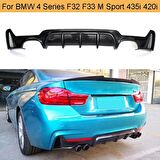 Bmw F32 arka tampon difüzörü 4 çıkış m-performance 4 serisi