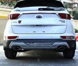 Kia sportage ön ve arka koruma difüzör 2016-20 çift çıkış egzoz