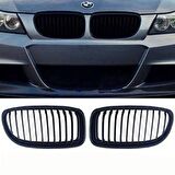 Bmw e90 lci m3 ön böbrek panjur piano black 2009 - 2012 çift tırnak