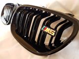 Bmw e60 m5 ön böbrek panjur piano black  2003 - 2009 çift tırnak