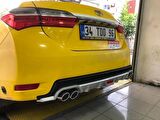 Toyota corolla difüzör arka tampon eki gri 4çıkış 2016+