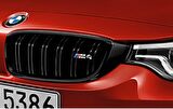 Bmw F32 m4 ön böbrek panjur piano black - logolu çift tırnak