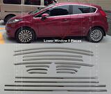 Ford fiesta cam çerçevesi kenar çıtası krom tamtur 2009+