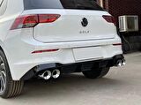Vw golf 8 arka tampon difüzörü çift çıkış piano black 2021+