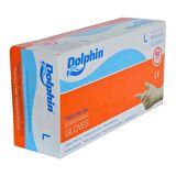 Dolphin Pudrasız Latex Muayene Eldiveni Büyük Boy (L) 100Lü Pkt