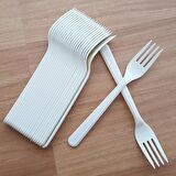 ROLL-UP KREM PLASTİK ÇATAL 18 cm-25 Adet