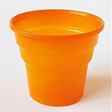ROLL-UP TURUNCU PLASTİK BARDAK 200 ml-25 Adet