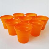 ROLL-UP TURUNCU PLASTİK BARDAK 200 ml-25 Adet