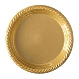 Gold (Altın Sarısı) Renk Plastik Tabak 22 cm-20 Adet