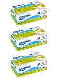 Dolphin Tek Kullanımlık Lateks Beyaz Pudralı Medium Muayne Eldiveni - 3 Adet 100'lü Paket/Koli