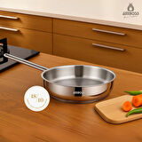 Amboss Saphire Paslanmaz Çelik 28 cm Kapaksız Çelik Tava 