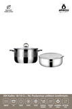 4 Parça Cook and Store Paslanmaz Çelik Tencere Saklama Kabı Pratik Set