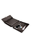 Organizer Ajanda Diplomat Kulplu Fermuarlı Tarihsiz Kareli 20x28 Defterli Padfolio Vegan 28x34,5 cm