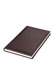 Deri Defter Günlük Journal Ajanda Tarihsiz Çizgili 160 Yaprak Hilton Vegan 14x20 cm