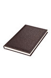 Deri Defter Günlük Journal Ajanda Tarihsiz Çizgili 160 Yaprak Hilton Vegan 17x24 cm