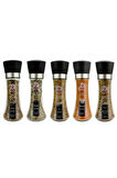 Baharat Çeşni Cam Değirmenli 5'li Set(Et-Balık-Patates-Acılı-Pizza)