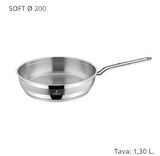 Sofram Soft 20 cm Tek Saplı Paslanmaz Çelik Tava 1,30 LT