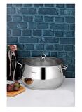 Cooker Lara 30 cm Çelik Derin Tencere
