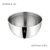 Sofram Çelik Derin Karıştırma Kabı Kase 18 Cm 2,00 Litre Yeni 