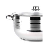 Manheim Cam Kapak Çelik Derin Tencere 30 x 20 cm