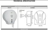 Vialli Mj1 Mini Jumbo Wc Kağıdı Dispenseri Beyaz