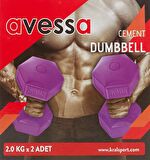 Avessa 2 Kg Dambıl Set 2 Adet Toplam 4 Kg, Karma