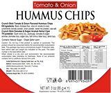 Domates ve Soğan Aromalı Vegan Glütensiz Fırınlanmış Nohut Cipsi (Hummus Chips)