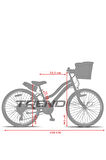 Trendbisiklet Retro Classic 24 Jant 21 Vites SHIMANO, Kadın Bisikleti Pembe-Kahve