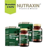 Nutraxin Bromelain 2 Kutu Set | Bromelain 2 Adet 60 Tablet Avantaj Paket