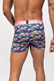 Unique Effect Desenli Erkek Boxer - Flamingo