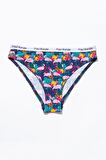 Paul Kenzie Unique Effect Desenli Kadın Slip Külot - Flamingo