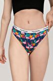 Paul Kenzie Unique Effect Desenli Kadın Slip Külot - Flamingo