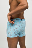 Desenli Erkek Boxer - Couple Collection Penguin Love