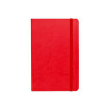 Sim 13x21 80 Yaprak Termo Deri İplik Dikiş Lastikli Defter Çizgili KIRMIZI