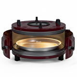 AF130L 25 Litre Orta Boy Yuvarlak Davul Fırın, İç Aydınlatmalı, Termostatlı, Üst & Ön Gözetleme Camlı, 1 Tepsi