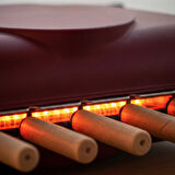 AB670 1200W Kırmızı Elektrikli Izgara, Kokusuz & Dumansız Mangal, Barbekü, 6 Adet Krom-Nikel Kaplama Şiş