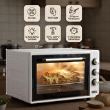 AF930L 45 Lt Gri Midi Fırın, İç Aydınlatmalı, Zaman Ayarlı, Izgara ve Fırın Fonksiyonlu, 2 Tepsi, 1 Tel Izgara