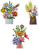 Ctoys Surprise Flower Building Block 3lü Set