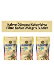 Kahve Dünyası Kolombiya Filtre Kahve 250 gr x 3 Adet