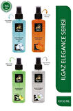 Dörtlü Elegance Seri Buz Ferahlığı+Tütün+Zeytin Çiçeği+Beyaz Zambak Kolonyası 4X150 ml Sprey Kolonya