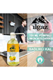 750 ml Pompalı Kolay Kullanım Limon Kolonyası Eko Boy Hijyenik 80 Derece Limon Kolonyası