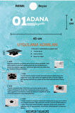 Adana 01 Plaka Kodlu Beyaz Araç Sticker Pozantı İlçe Yazılı Özel Tasarım 40x8 cm  Şehir ve İlçe Temalı Kaliteli Sticker