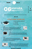 Ankara 06 Plaka Kodlu Beyaz Araç Sticker Kızılcahamam İlçe Yazılı Özel Tasarım 40x8 cm  Şehir ve İlçe Temalı Kaliteli Sticker
